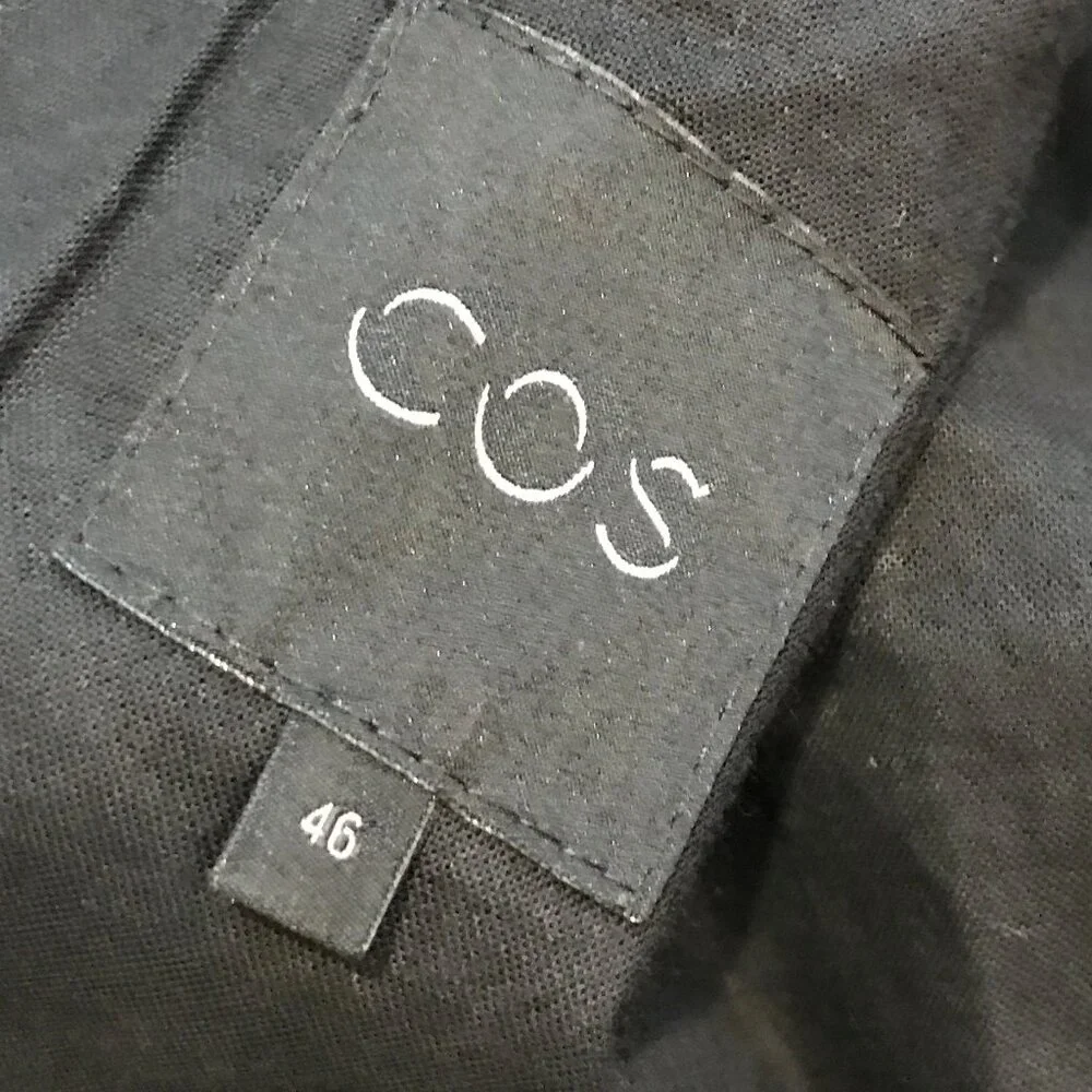 COS DENIM BLAZER JACKET GRAY TWO BUTTON LONG SLEEVE MENS EU46